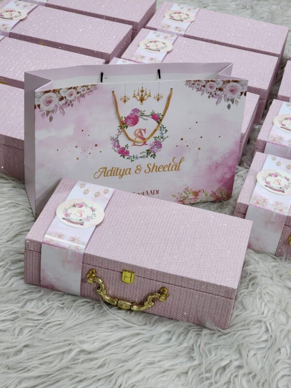 Blushing Romance Wedding Invitation Box - Image 4